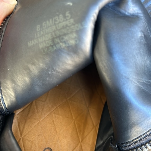 Lucky Brand Bartalino Black Bootie Size 8.5 Leather Boots Moto Vibes Double Zip - Picture 11 of 11